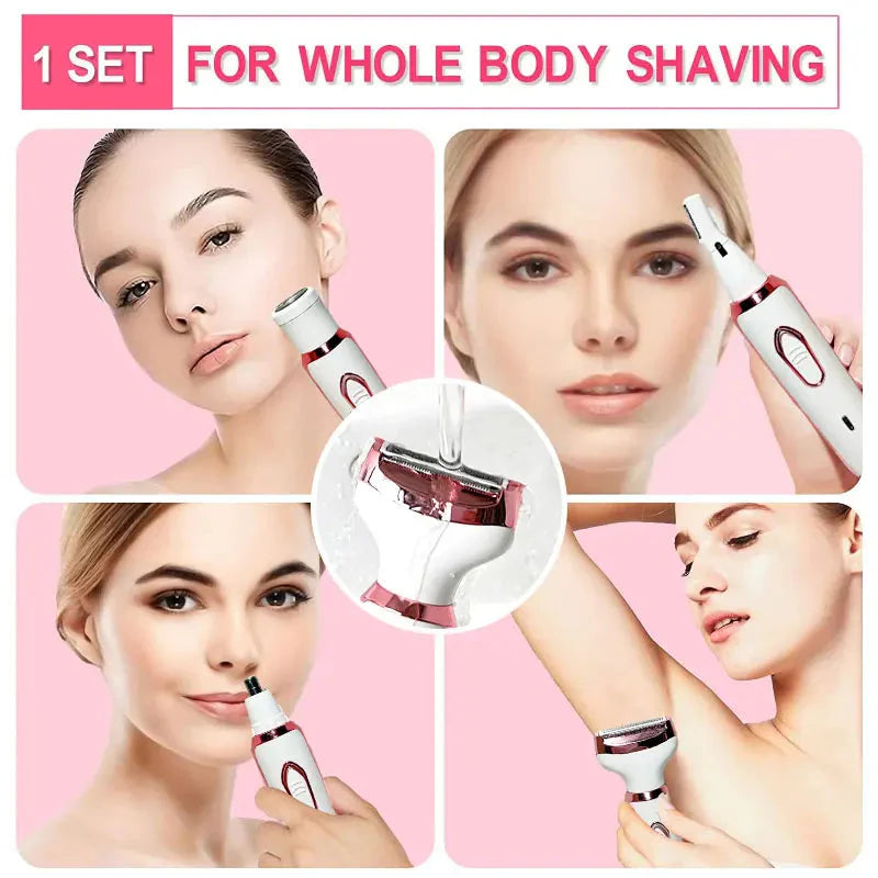 4 In 1 Electric Razor For Women Body Hair Shaving Tool
