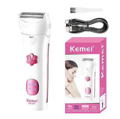 Kemei Women Electric Shaver For Legs Body Bikini Face Trimmer