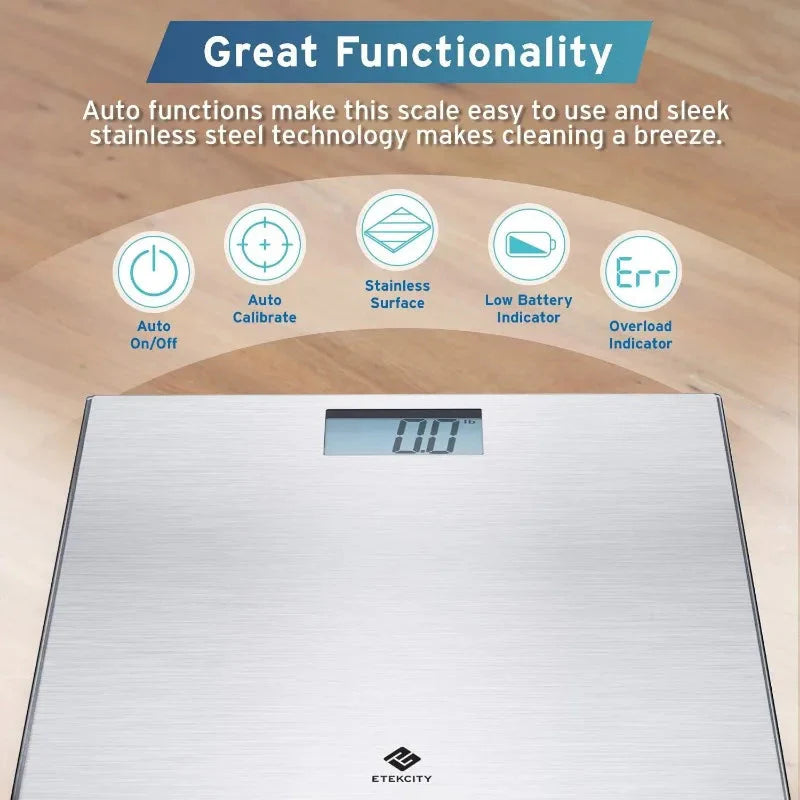 Body Weight Bathroom Scale Large Blue LCD Backlight Display