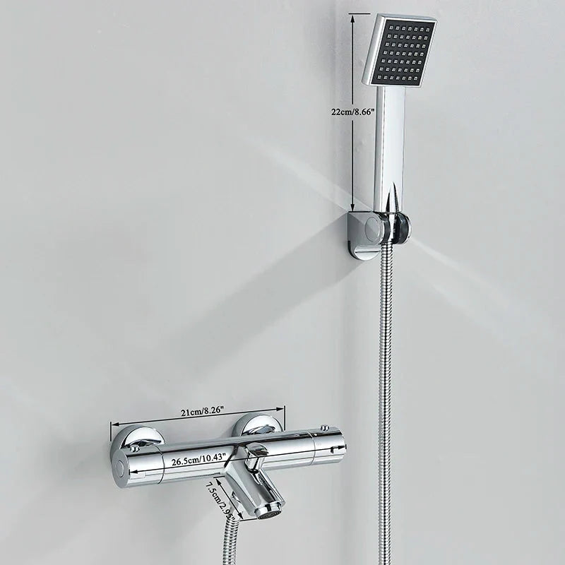 Bathtub Faucet Shower Set Wall Mount With Hand Shower Two Functions