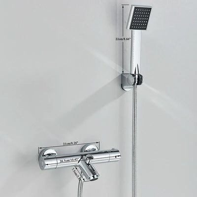 Bathtub Faucet Shower Set Wall Mount With Hand Shower Two Functions