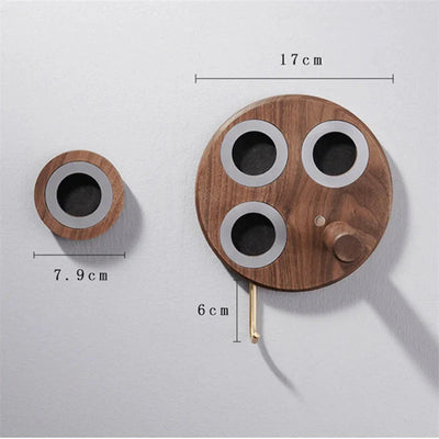 Wall Mounted Hair Dryer Storage Rack Copper Wood Organizer For Dyson