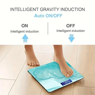 Digital Bathroom Scale Green Modern Weight Measurement Sensor