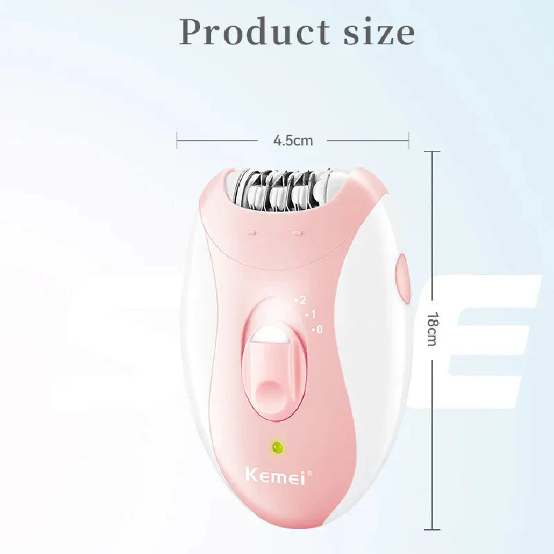 Kemei Rechargeable Women Electric Epilator For Facial And Body Hair Removal