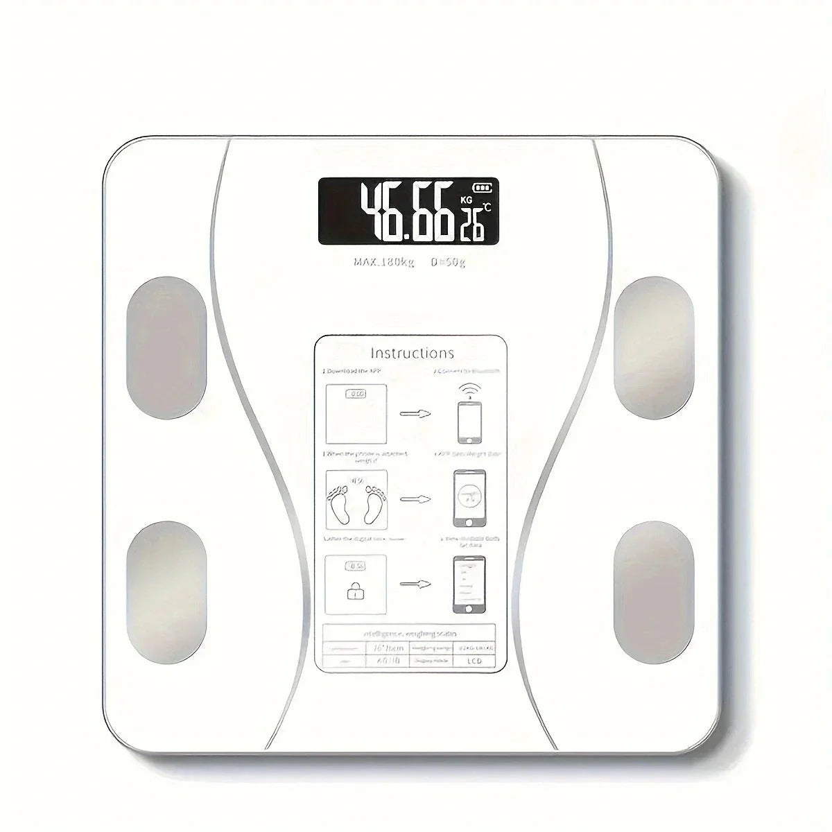 Bluetooth Digital Bathroom Scale Wireless Electronic Weight Monitor