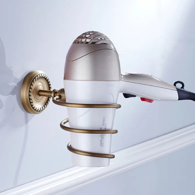 Hair Dryer Holder Wall-Mounted Stand Organizer Storage Cradle