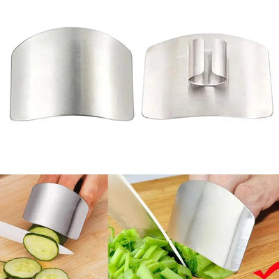 SafeSlice Adjustable Stainless Steel Finger Guard For Cutting Safety