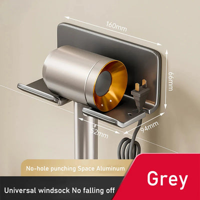 Hair Dryer Holder Wall Mount Stand For Bathroom Accessories
