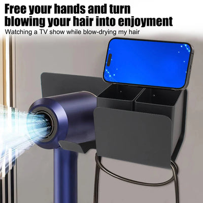 Hair Dryer Holder Multifunctional Storage Rack For Straighteners