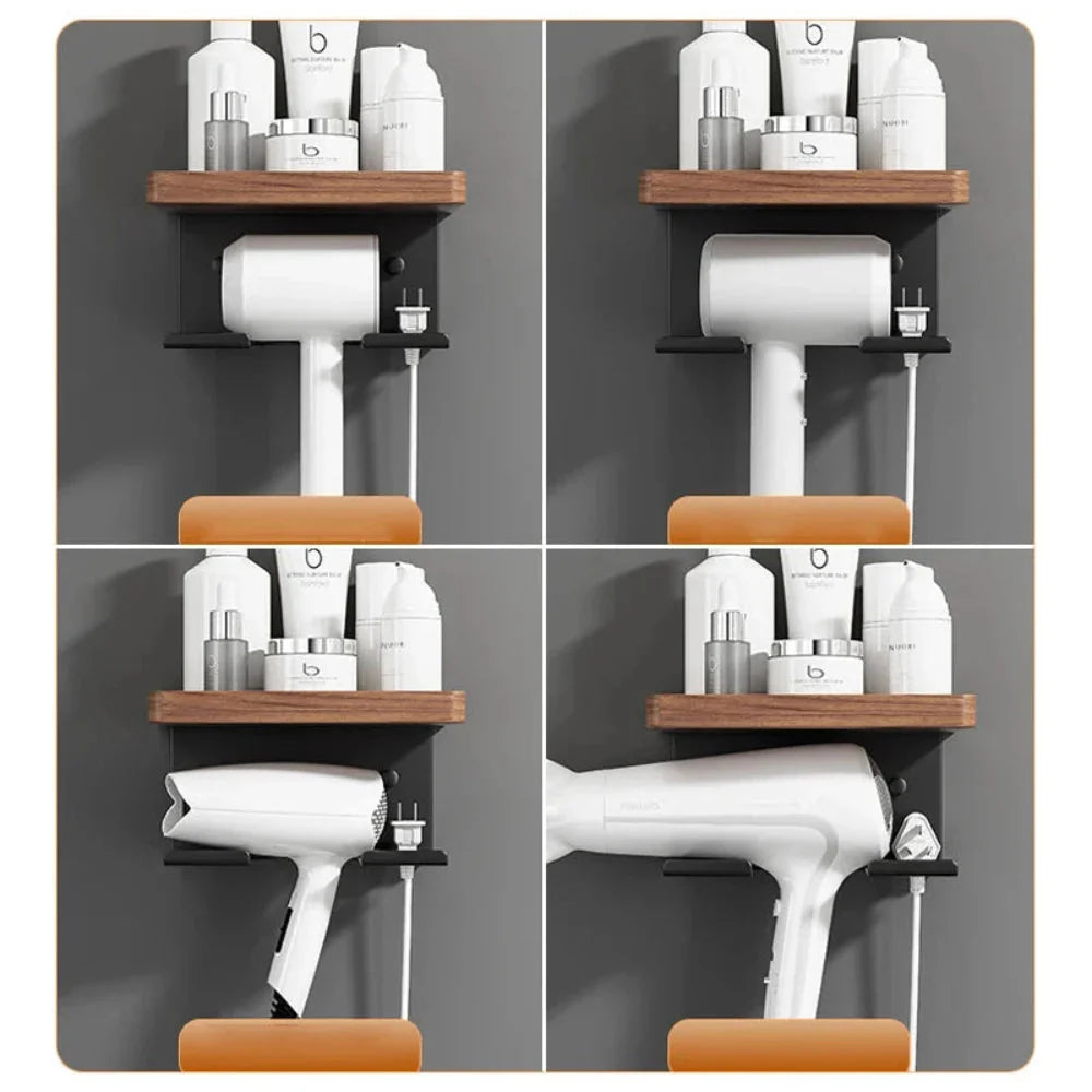 Hair Dryer Holder Bathroom Styling Organizer Blower Storage Rack