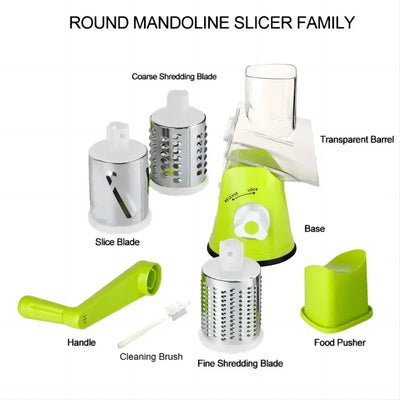 SliceMaster Rotary Grater 5-in-1 Kitchen Tool For Easy Grating