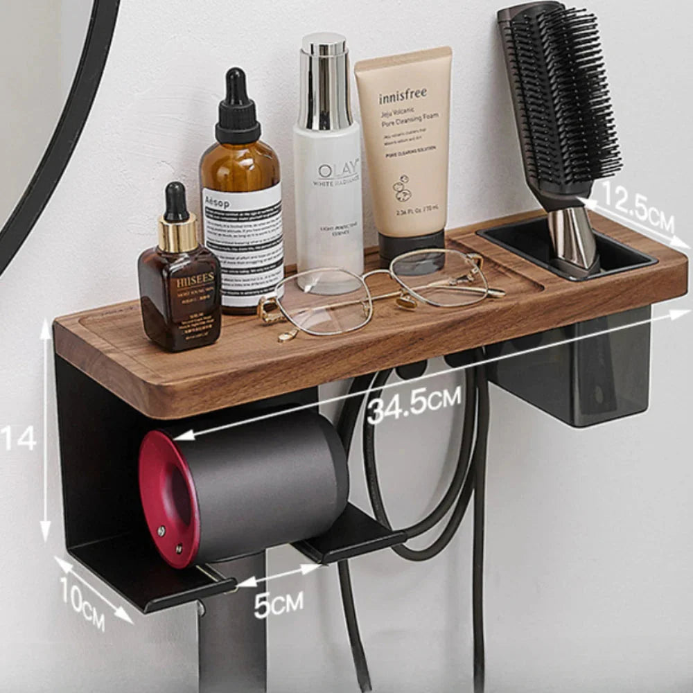 Hair Dryer Holder Bathroom Styling Organizer Blower Storage Rack