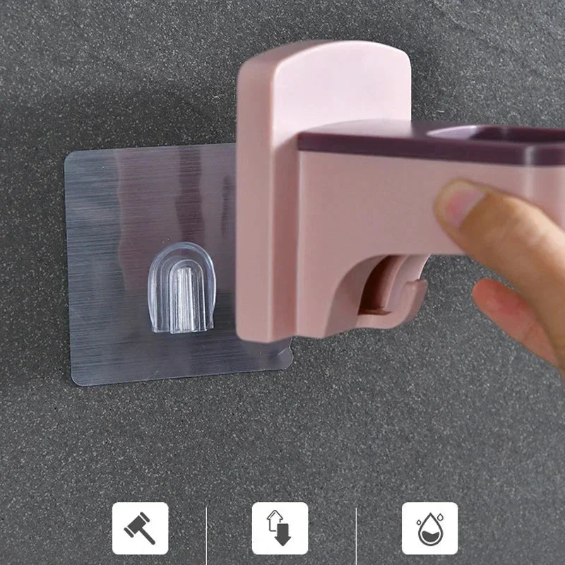 Wall-mounted Hair Dryer Holder Bathroom Hook ABS Storage Shelf