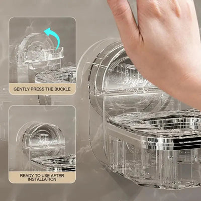 Rotating Hair Dryer Rack Wall Mounted Bathroom Storage Organizer