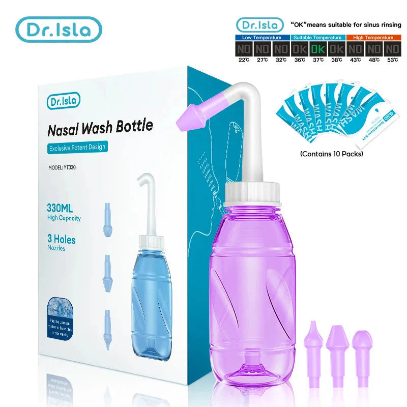 Dr.isla 330ML Nasal Irrigator Bottle Nasal Rinse Nose Cleaner