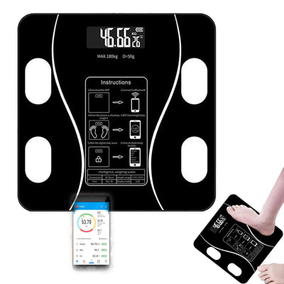 Digital Bathroom Scale With Bluetooth Body Weight Monitor