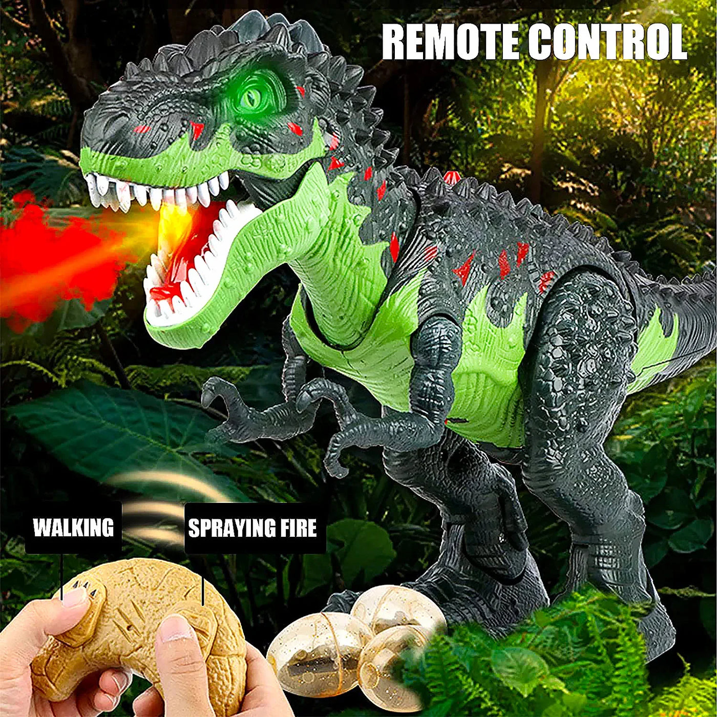 RoarMax Remote Control Dinosaur Toy T Rex Interactive Figure