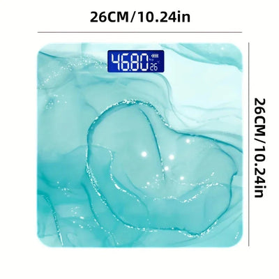 Digital Bathroom Scale Green Modern Weight Measurement Sensor