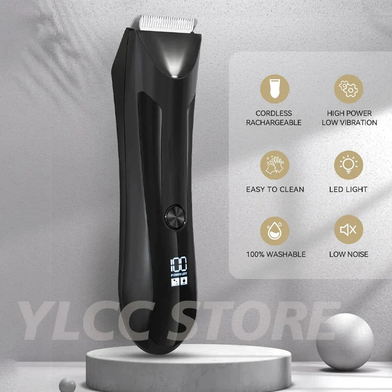 Men Intimate Area Hair Trimmer Safety Razor Clipper Grooming Tool