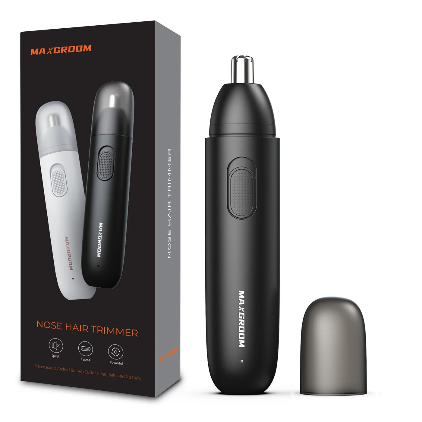 Nose Hair Trimmer For Men Rechargeable 360 Rotating Dual-Blade Shaver