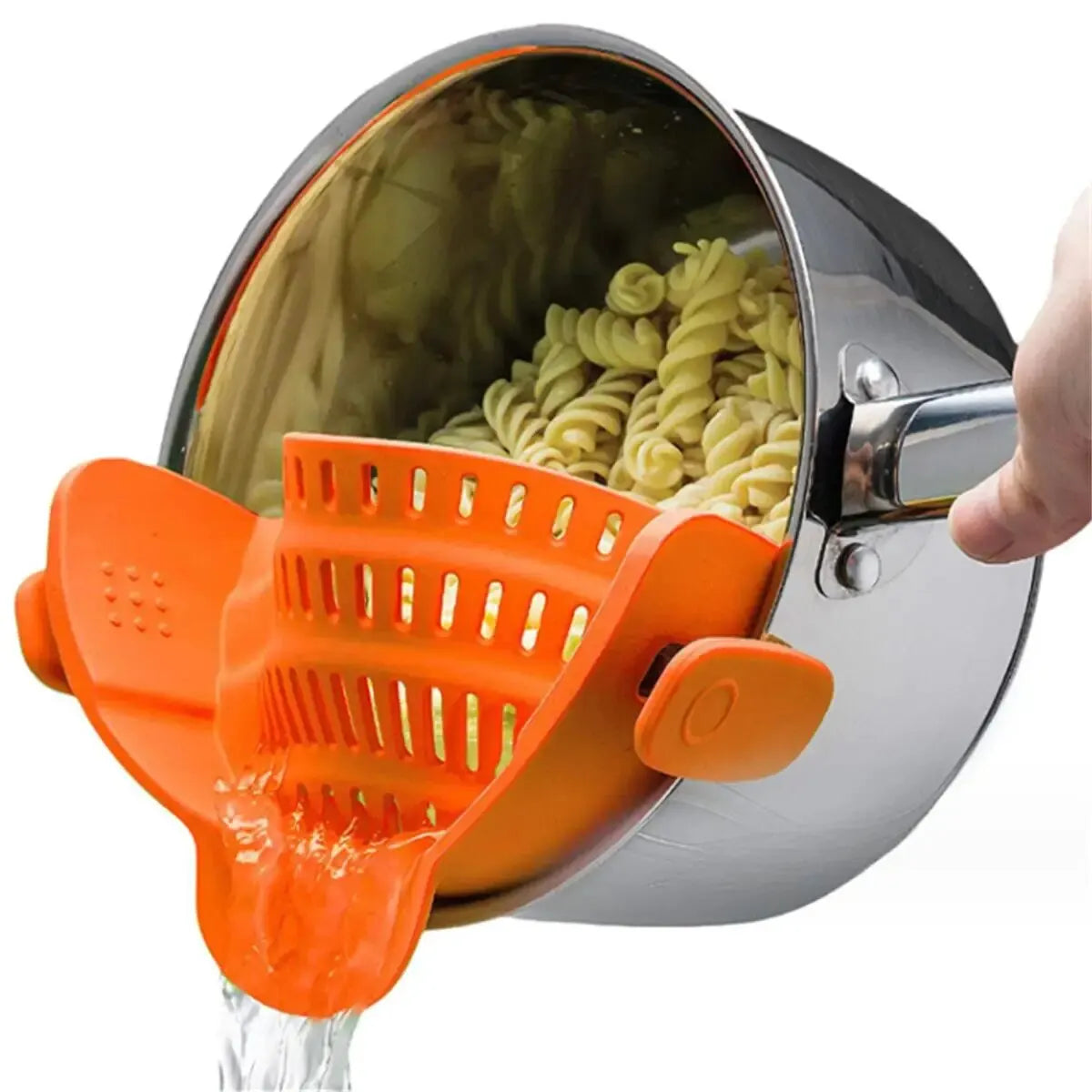 ClipStrain Adjustable Silicone Strainer For Kitchen Draining Tasks