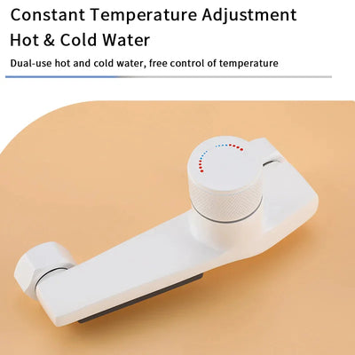 Bathroom Tub Faucet Single Handle Waterfall Spout Mixer With Hand Shower