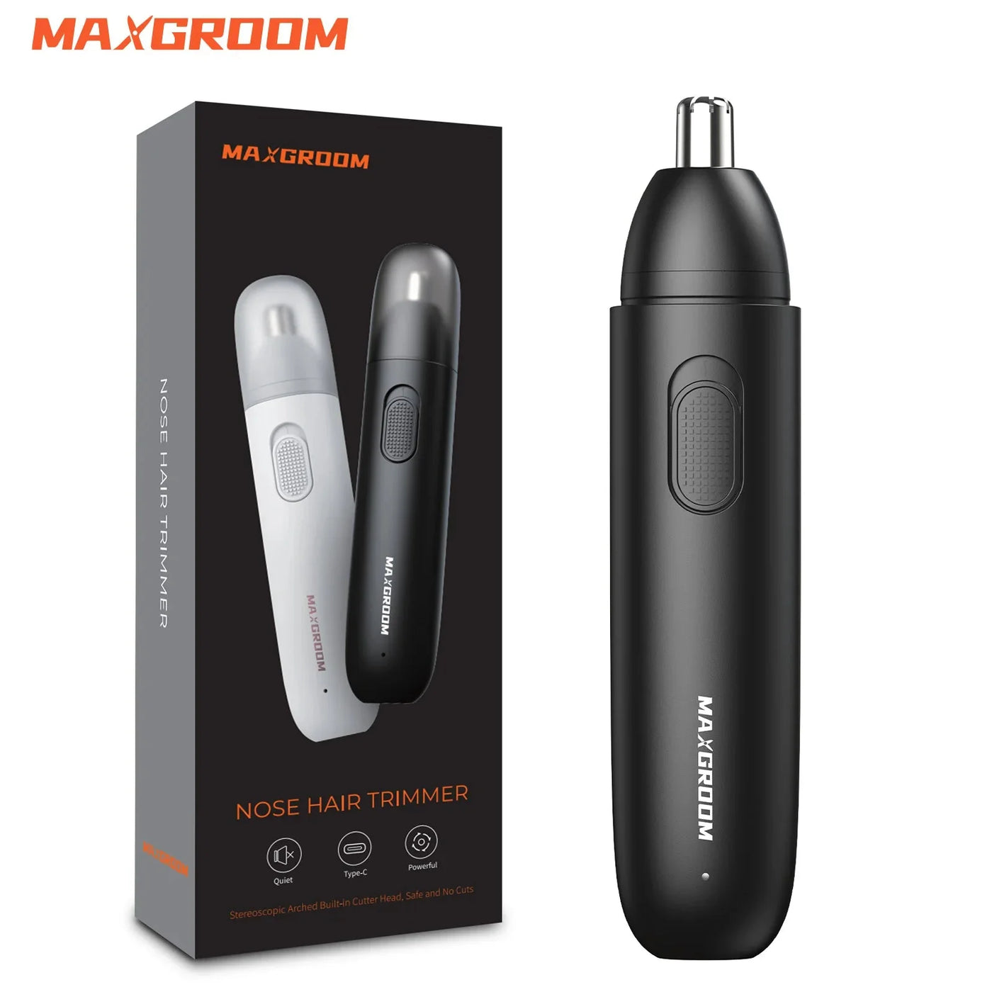 Nose Hair Trimmer For Men Rechargeable 360 Rotating Dual-Blade Shaver