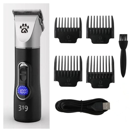 Cordless Dog Grooming Clipper Rechargeable Quiet Pet Trimmer