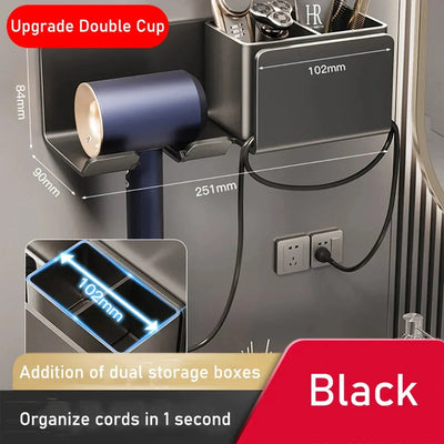 Hair Dryer Holder Wall Mount Metal Stand Cradle For Straightener