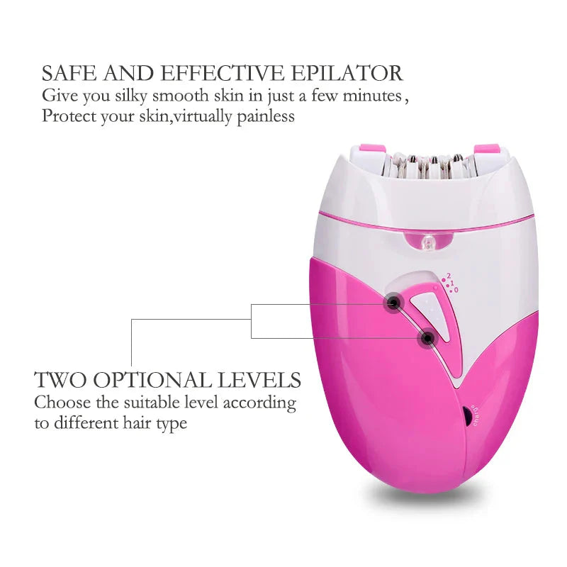 Electric Epilator USB Rechargeable For Women Full Body Hair Removal