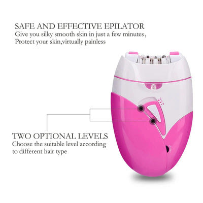 Electric Epilator USB Rechargeable For Women Full Body Hair Removal