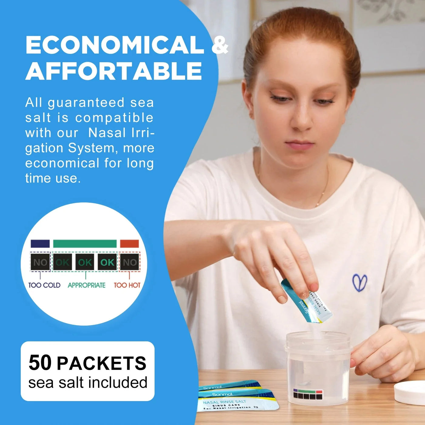 Electric Nasal Irrigation System With 50 SaltPods For Nasal Care