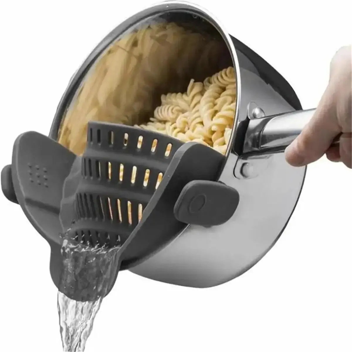 ClipStrain Adjustable Silicone Strainer For Kitchen Draining Tasks