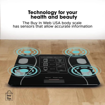 Digital Bathroom Scale With Bluetooth Body Weight Monitor