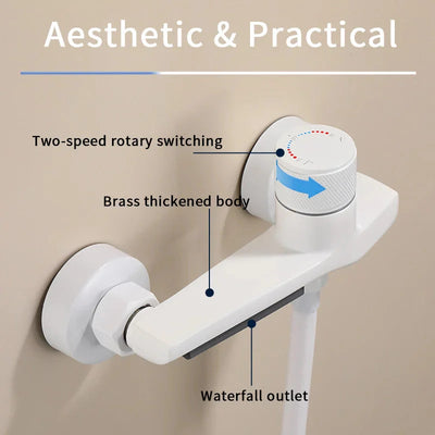 Bathroom Tub Faucet Single Handle Waterfall Spout Mixer With Hand Shower