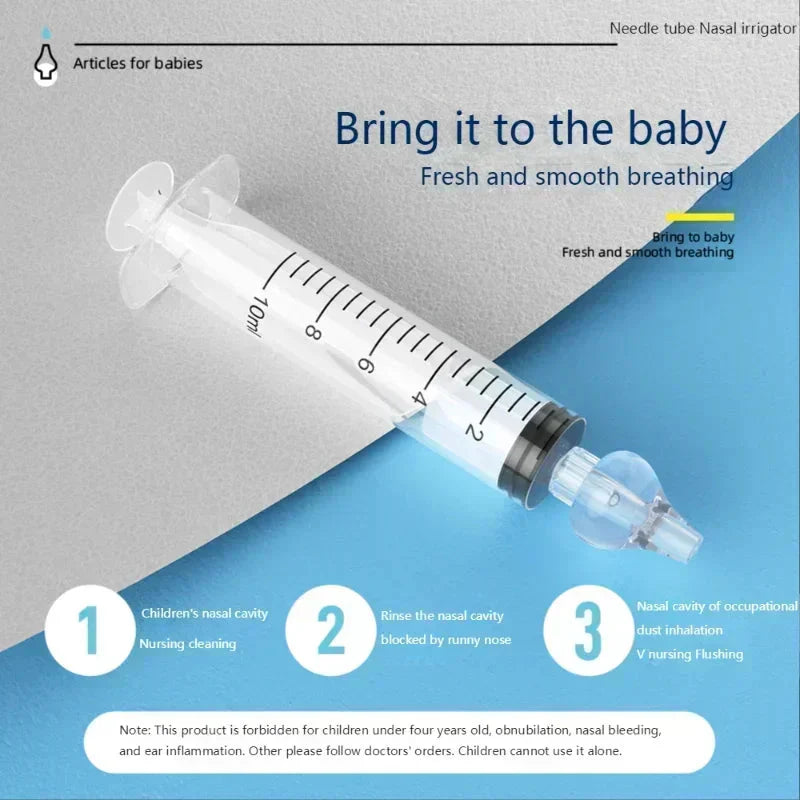 Baby Nasal Aspirator Silicone Nose Cleaner Syringe For Kids