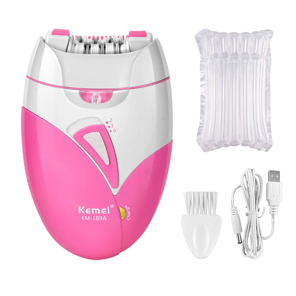 Kemei Women's Electric Epilator Rechargeable Hair Removal Device