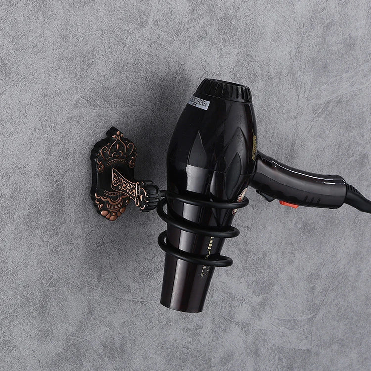Hair Dryer Holder Aluminum Bathroom Shelf Vintage Style