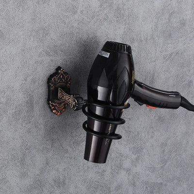 Hair Dryer Holder Aluminum Bathroom Shelf Vintage Style