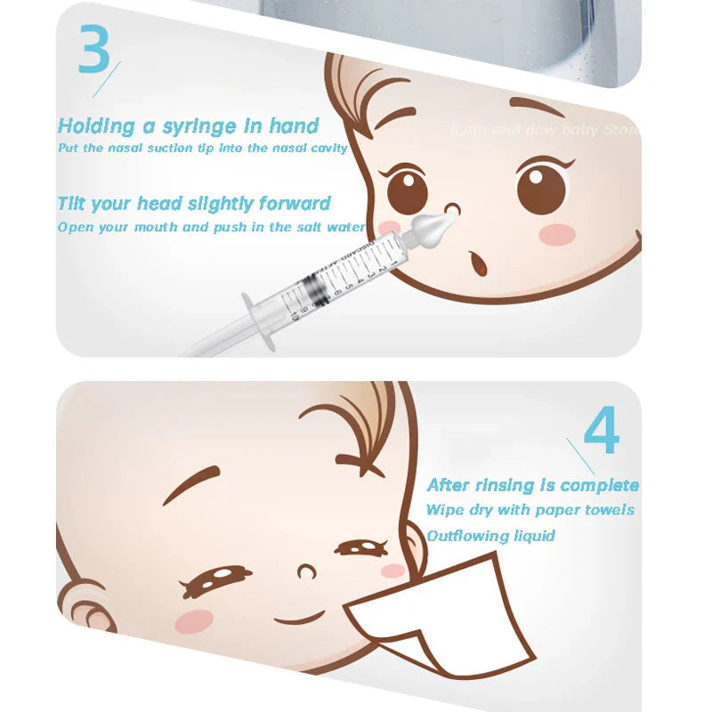 Baby Nasal Aspirator 10ML 2Pcs Rhinitis Nasal Cleaner Tube
