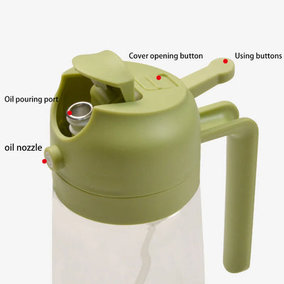EZPour Glass Oil Dispenser For Precise Mess-Free Pouring
