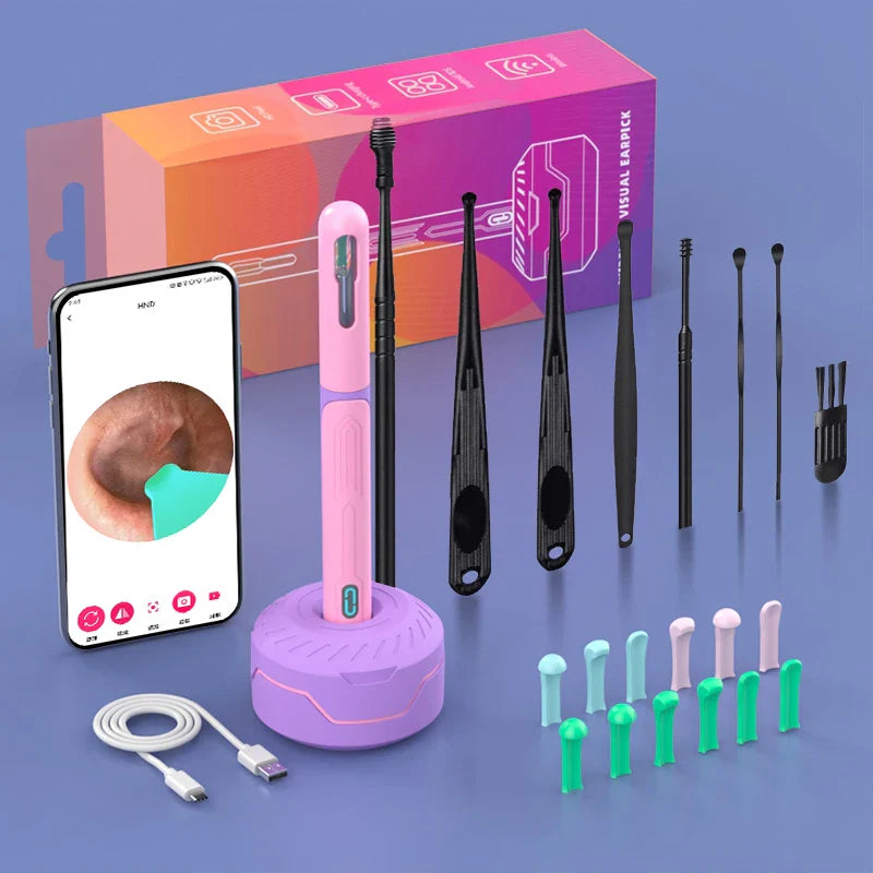 Ear Cleaner With Camera USB C Charging Otoscope Endoscope Set