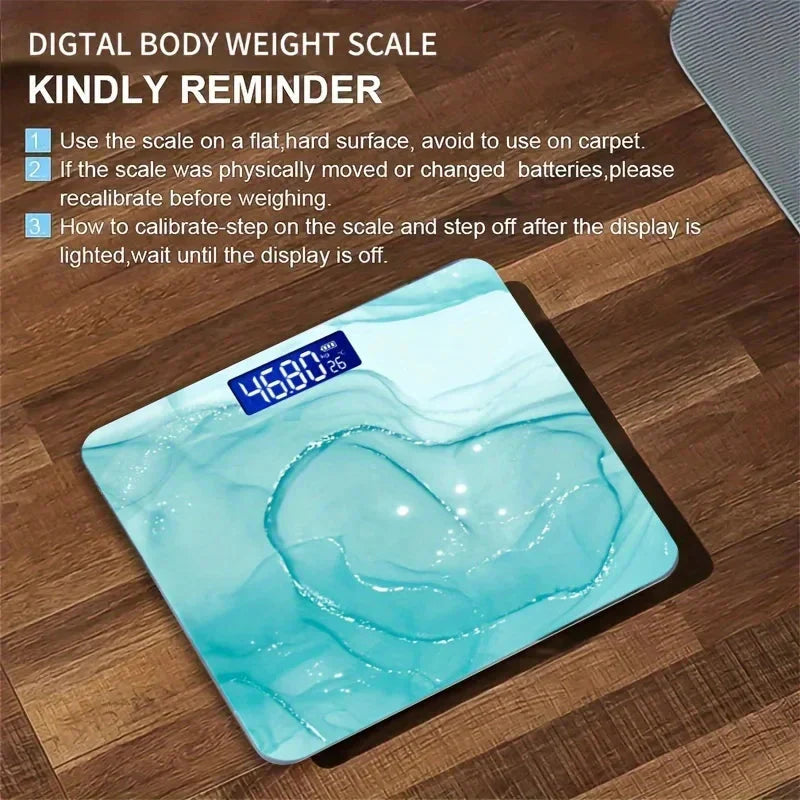 Digital Bathroom Scale Green Modern Weight Measurement Sensor