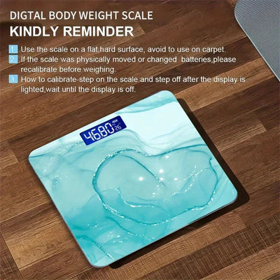 Digital Bathroom Scale Green Modern Weight Measurement Sensor