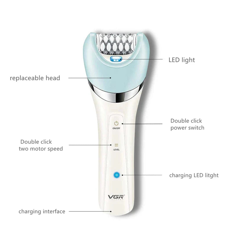 Women Electric Shaver Epilator For Legs Body Wet Dry Bikini Trimmer