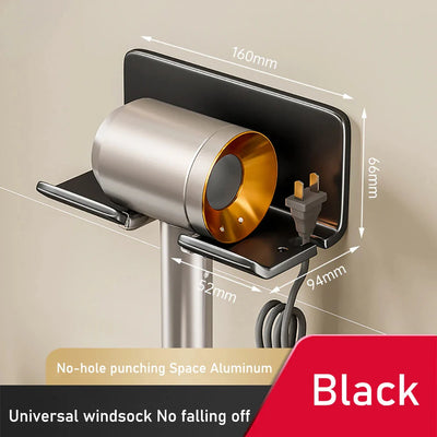 Hair Dryer Holder Wall Mount Stand For Bathroom Accessories