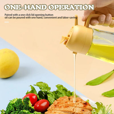 EZPour Glass Oil Dispenser For Precise Mess-Free Pouring