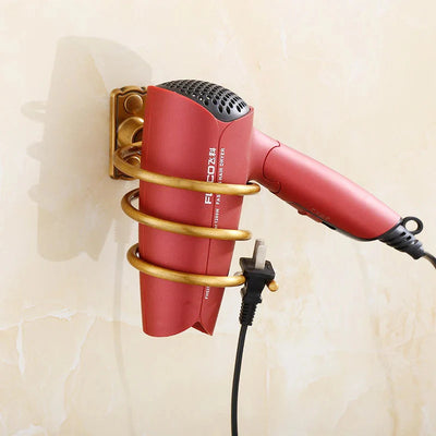 Hair Dryer Holder Aluminum Bathroom Shelf Vintage Style