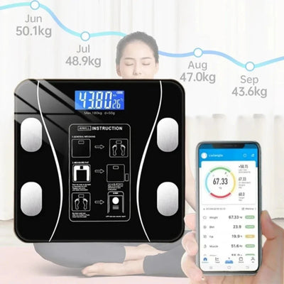 Intelligent Wireless LED Digital Body Fat Scale With Analyzer