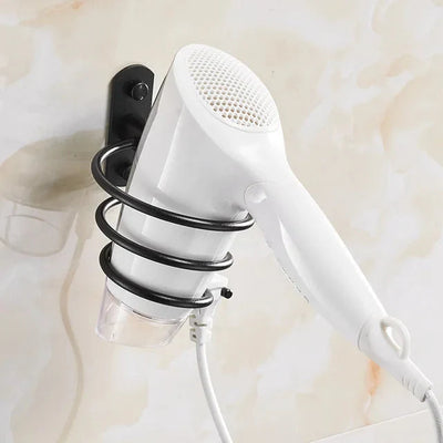 Perforated Space Aluminum Hair Dryer Holder Wall Mounted For Bathroom